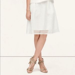 ANN TAYLOR LOFT GEO EYELET SKIRT NWT
